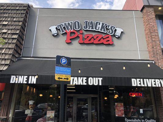 Entrance to Two Jacks Pizza in Provo