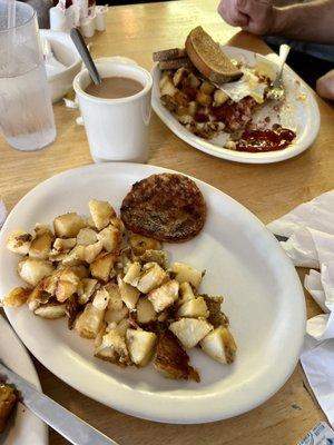 Home fries and sausage