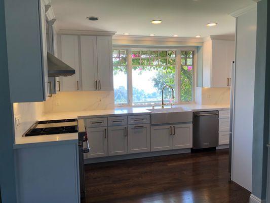 AFTER -- beautiful new kitchen. Angel andVince gave great advice on configuration and materials.