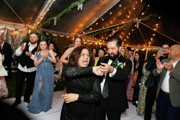 My husband and his mom dancing to salsa music!