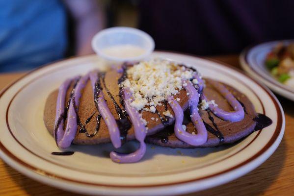 Ube pancakes