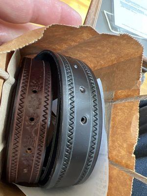 Two great belts custom fitted