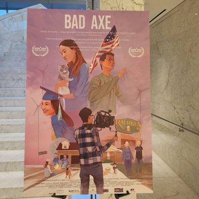 I am invited to attend the screening of Bad Axe . I just get see movies in the plane & at private screenings :)