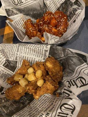 Sweet & Spicy Fried Chicken and Honey Butter Fried Chicken