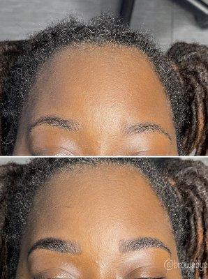 Brow Shaping Wax + Makeup application