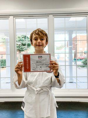 Achievement Award
Let's congratulate Harrison for earning an Achievement Award during class today.