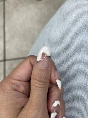 White polish on my cuticles