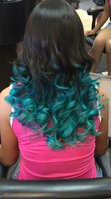 Colored ombré