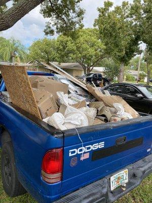 Debris from backyard