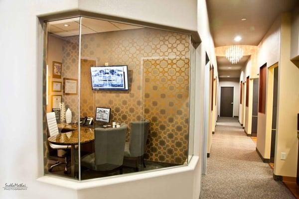 Consult, Hallway 
 Aesthetic General Dentistry of Frisco
 Chirag Patel, DDS
 Ph: 214-705-6600
 www.AGDFRISCO.com