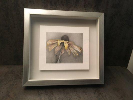 Shadowbox Flower Watercolor