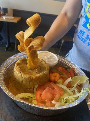 Shrimp mofongo