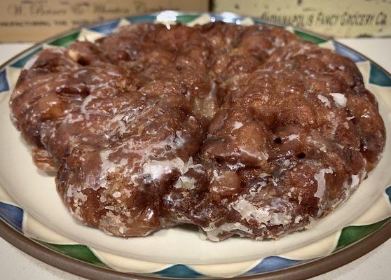 Behold, the massive apple fritter!