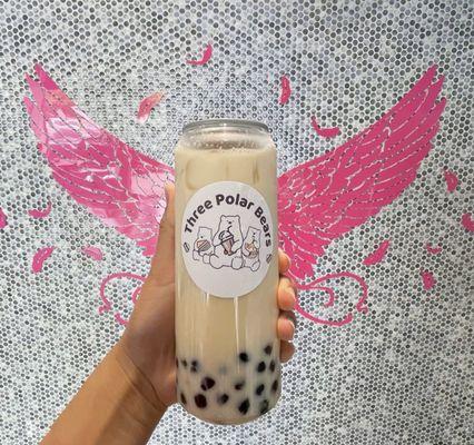 Jasmine Milk Tea with boba