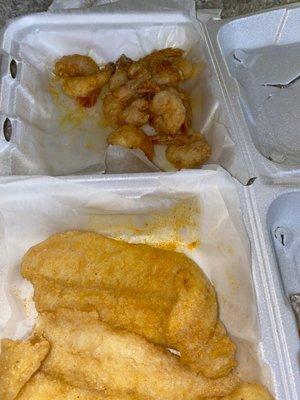 Fried fish and shrimp