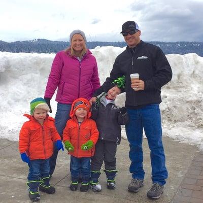 Dr. Oberti and his family at the Winter Carnival