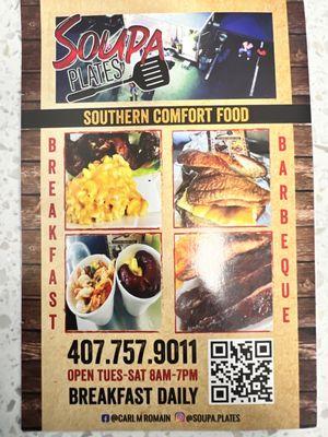 Menu flyer