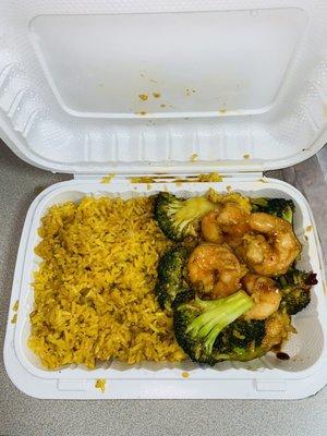 Lunch Special: Shrimp & Broccoli in Garlic Sauce