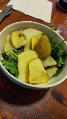 Apple, arugula salad with apple vinaigrette