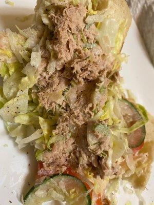 Tuna salad meat