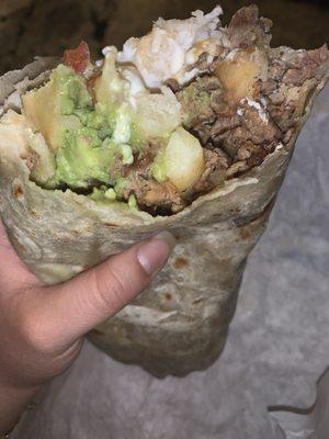 Carne sada fries burrito