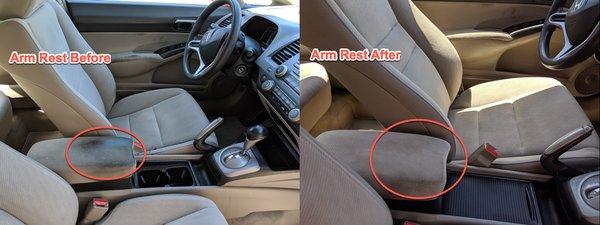 Arm Rest Before and After.