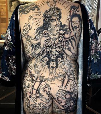 Blackwork complete on back piece by Adam Marton