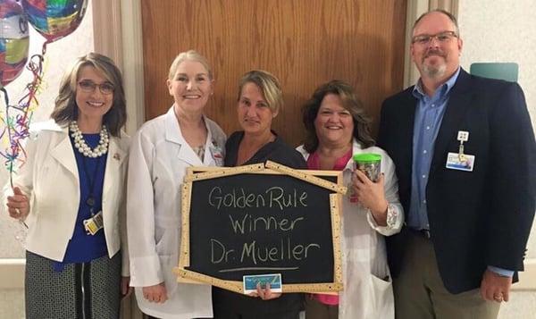 Dr Mueller has received numerous awards BY PATIENTS for her exceptional care and compassionate bedside manner