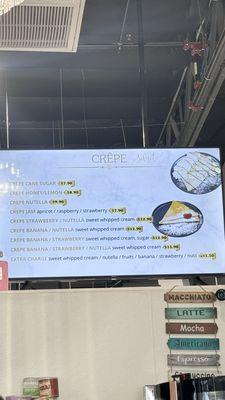 Crepe menu - 11/24/24