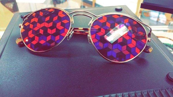 We have some funky kaleidoscope Dior sunglasses you'll have to try on!