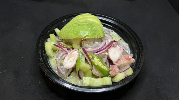 AGUACHILE VERDE CAMARÓN Y PULPO