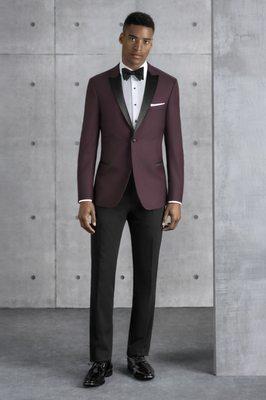 Kenneth Cole Ultra Slim Burgundy Tuxedo