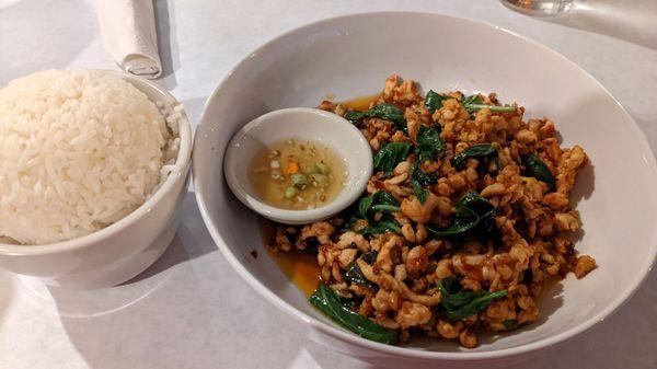 Pad Krapow Gai, homestyle minced