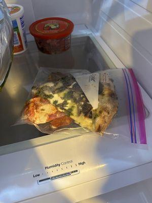 Leftover pizza