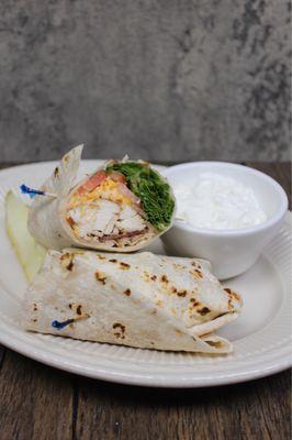 Grilled Chicken Wrap with Cottage Cheese