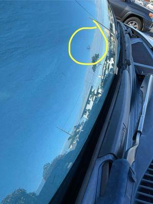 Crack in windshield before Ashton arrived