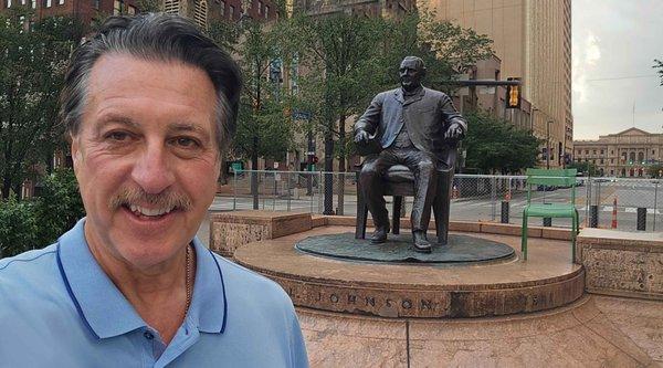 ROSARIO S. CASSATA IN TERMINAL CITY PUBLIC SQUARE IN DOWNTOWN CLEVELAND OHIO.