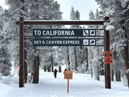 California Trail to California Side