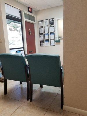 Small waiting area.