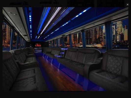 Interior of one of our newest 25 passenger buses!