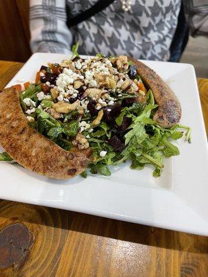 Beet & Arugula with chicken sausage