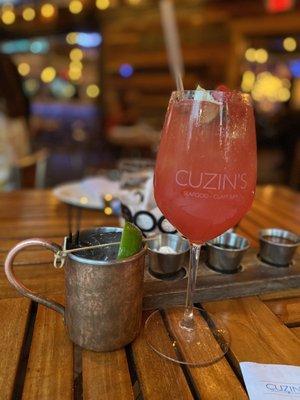 Raspberry mule and watermelon sangria 4/5