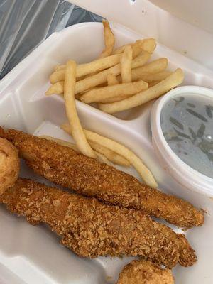 2 Piece Crispy Jumbo Fish Tender Meal