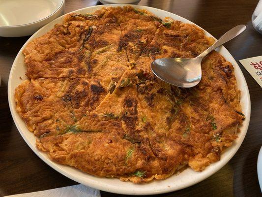 Kimchi pancake. Before Mom devoured it lol