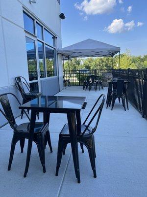 Outside patio seating