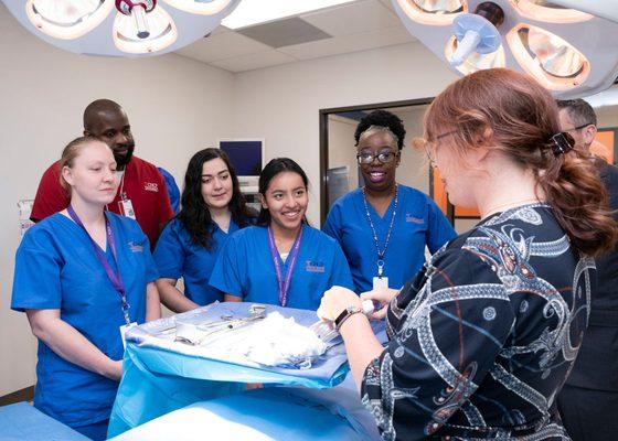 Surgical Technology students in the classroom.