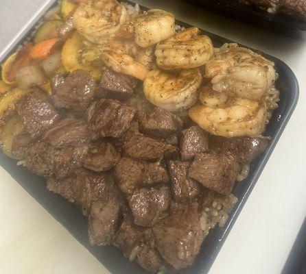 Shrimp and fillet mignon