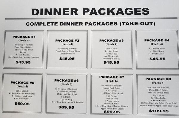 Enjoy our dinner packages!