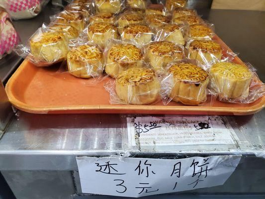 Mini red bean mooncakes for $3 each