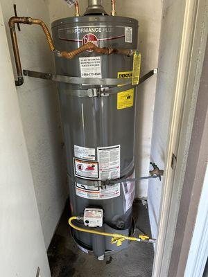 New water heater installed 8-3-2023.